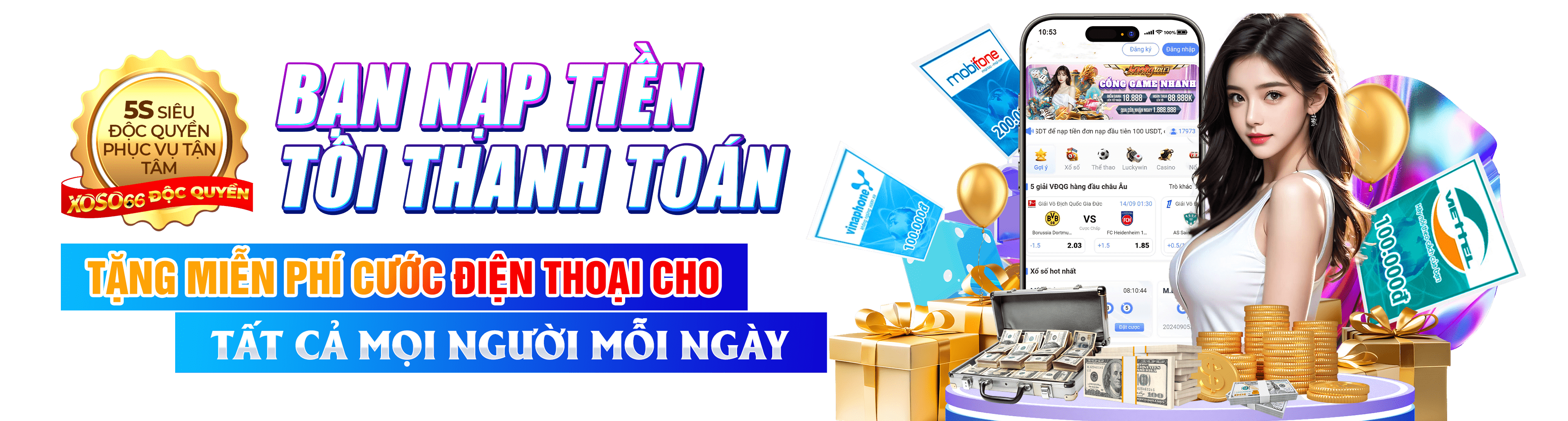 Hình ảnh quảng cáo của win68 hiển thị nền tảng và các lợi ích