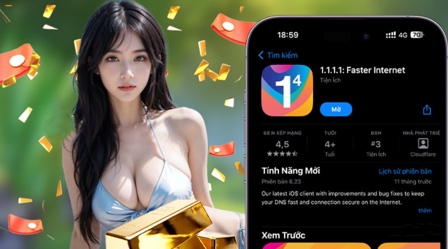 Hình ảnh quảng cáo của win68 hiển thị nền tảng và các lợi ích